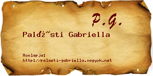 Palásti Gabriella névjegykártya